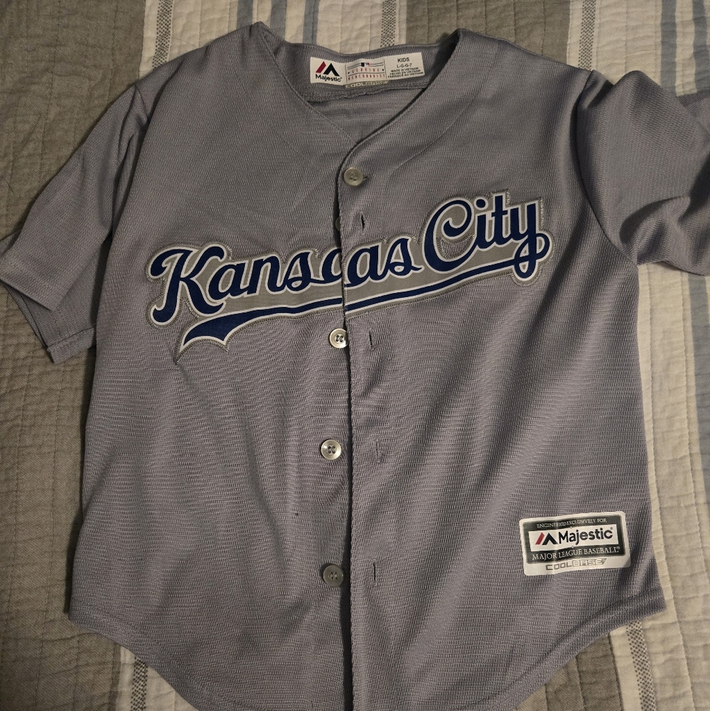 Kansas City Royals baseball jersey. Kids size L-7